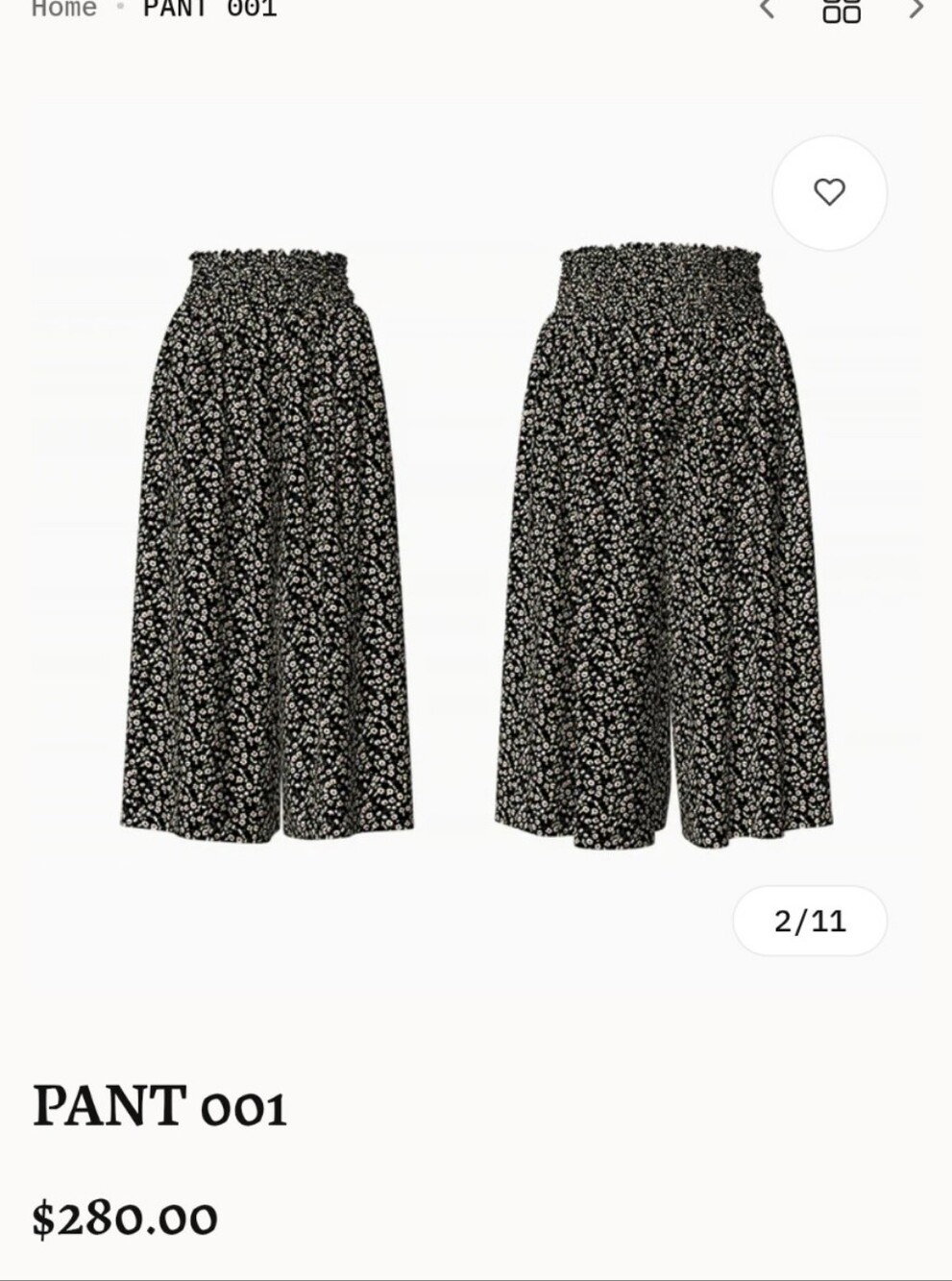 Pinecone Row Floral Skirt Pants